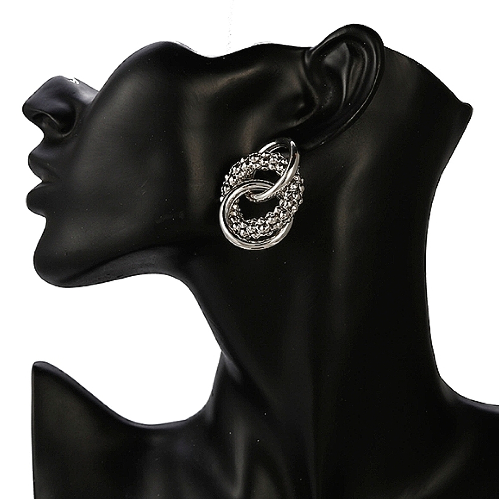 Punk Metal Twist Statement Earrings